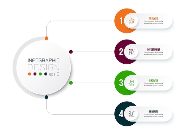 Infographic sjabloon bedrijfsconcept met diagram