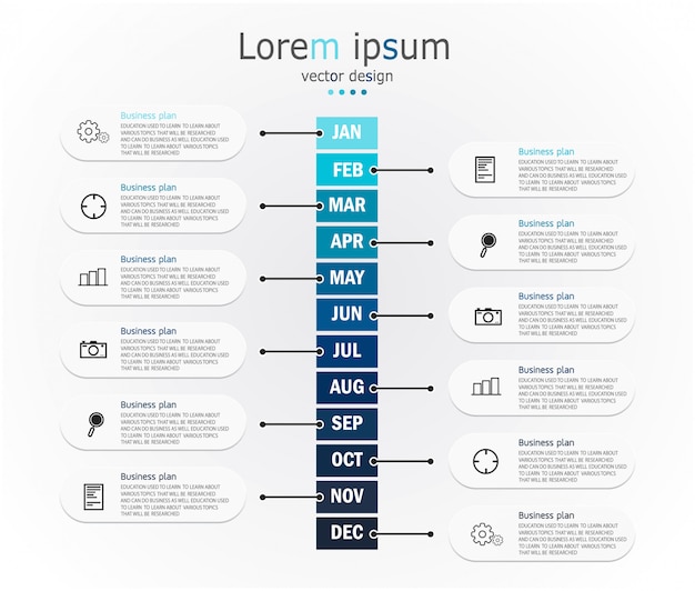 Infographic sjabloon met 3D-papier