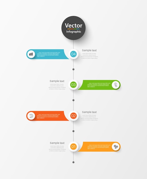 Infographic-sjabloon met 4 opties