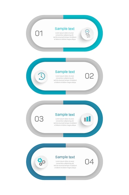 Infographic-sjabloon met 4 opties