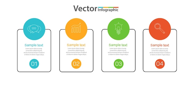 Infographic sjabloon met opties of stappen