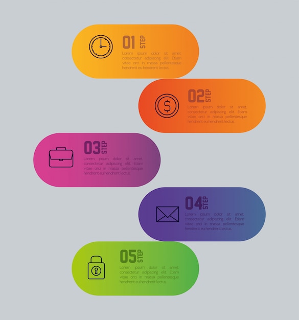 Infographic sjabloon met pictogrammen bedrijfsconcept