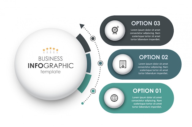 Infographic sjabloon met stappen