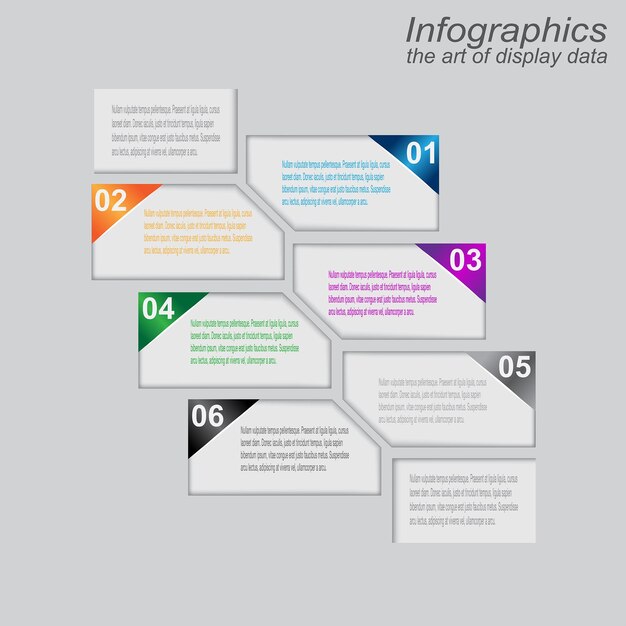 Infographic-sjabloon voor moderne datavisualisatie en rangschikking