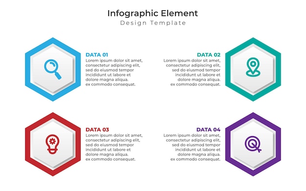 Infographic sjabloon voor presentatie Bedrijfsgegevens visualisatie