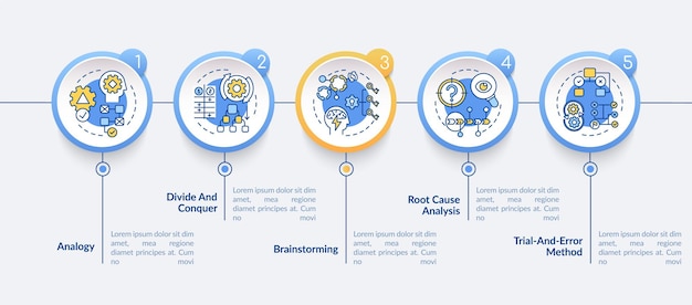 Infographic sjabloon voor probleemoplossende strategieën