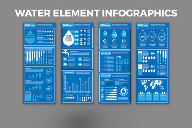 Infographic-sjabloon voor waterelement