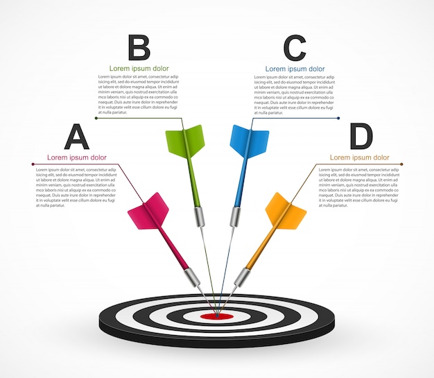 Infographic sjabloon voor zakelijke presentaties.