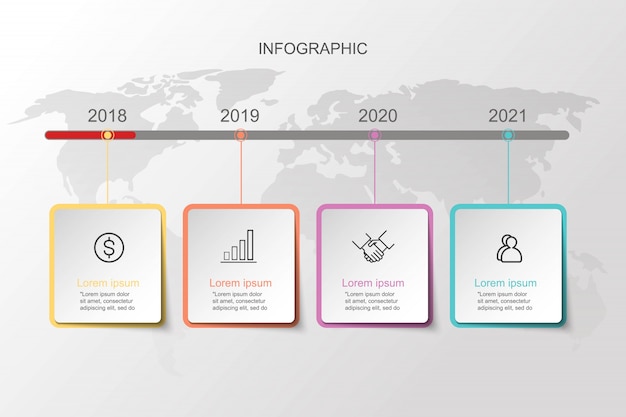 Modelli di diapositive infografica per presentazione aziendale.