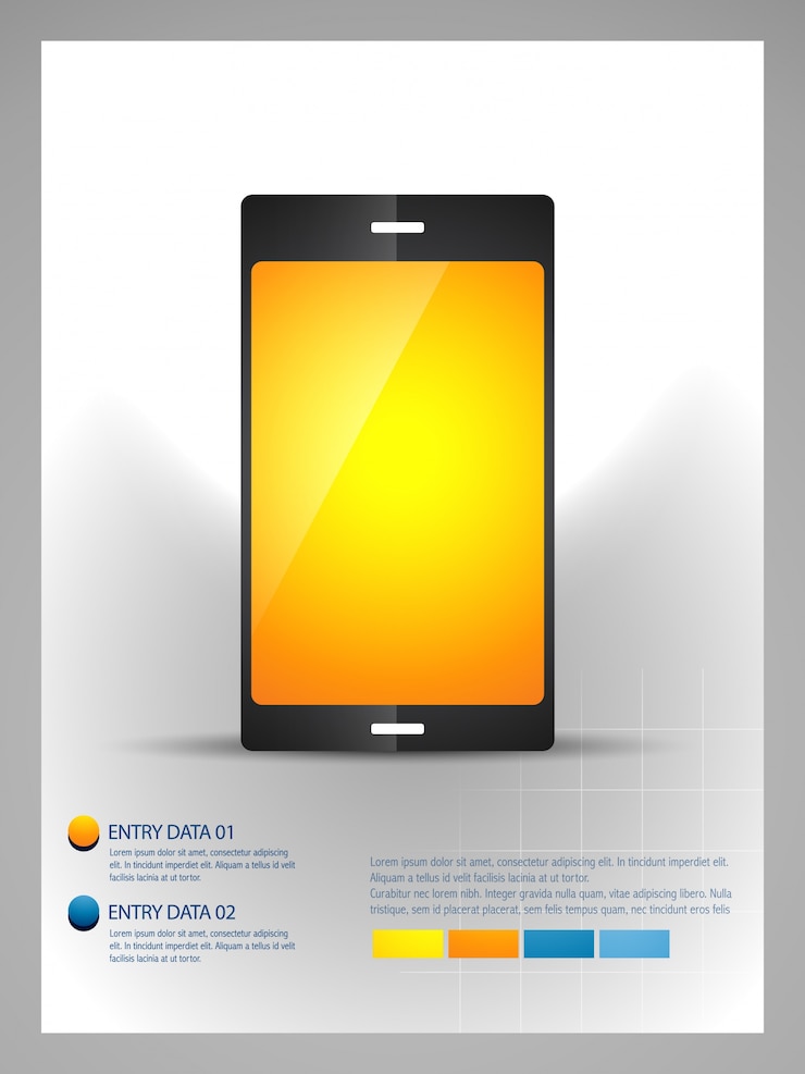 Vector infographic smartphone illustration