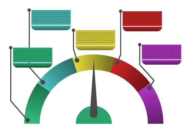 Vector infographic speed template on business work element presentation idea simple concept diagram