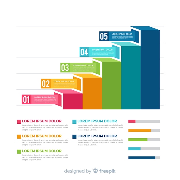 Infographic stappen concept