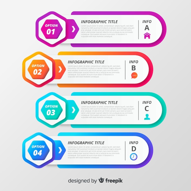 Infographic-stappen