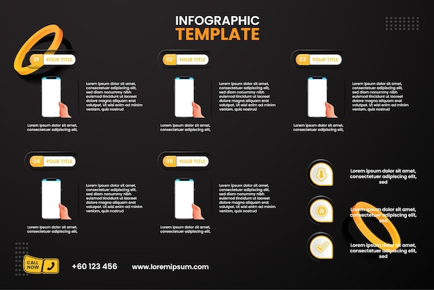 Premium Vector | Infographic step by step form login