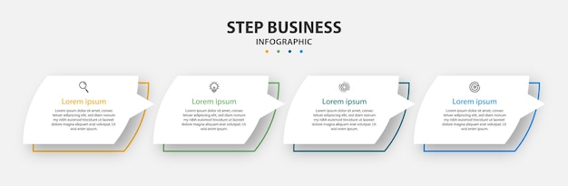 Infographic 단계 디자인 요소 템플릿