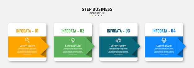 Infographic steps design element template