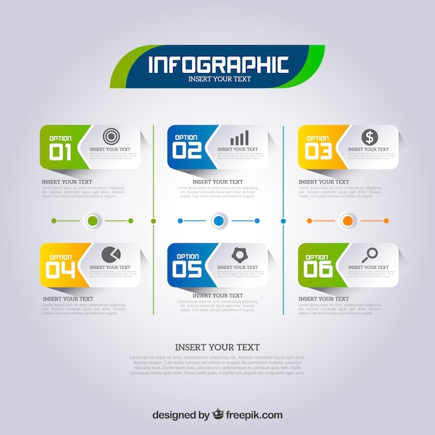 Infographic steps  in realistic style