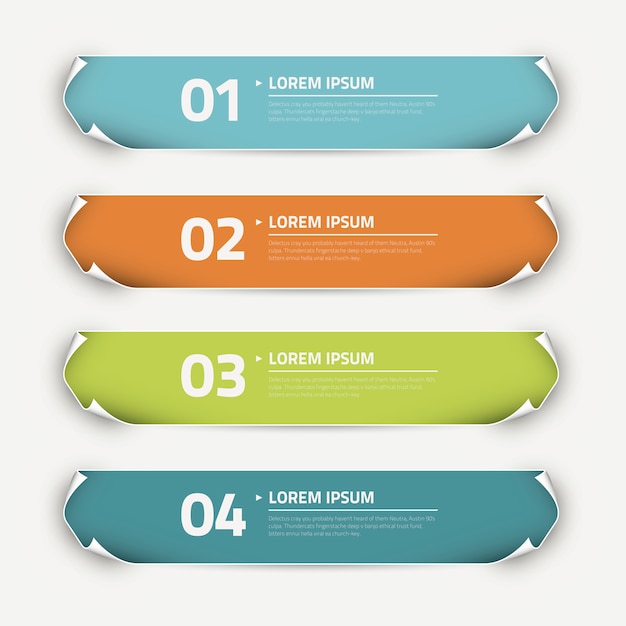 Vector infographic sticker banner vectors