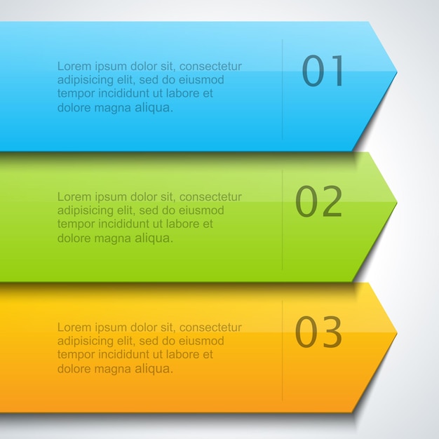 Infographic strepen pijlen met getallen sjabloon.