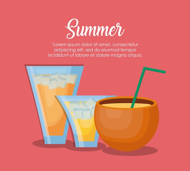 Infographic of summer concept 