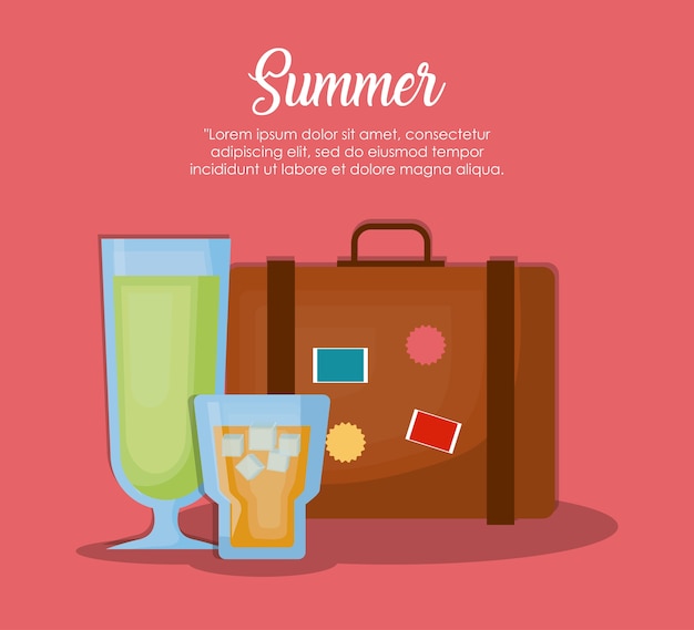 Infographic of summer concept 