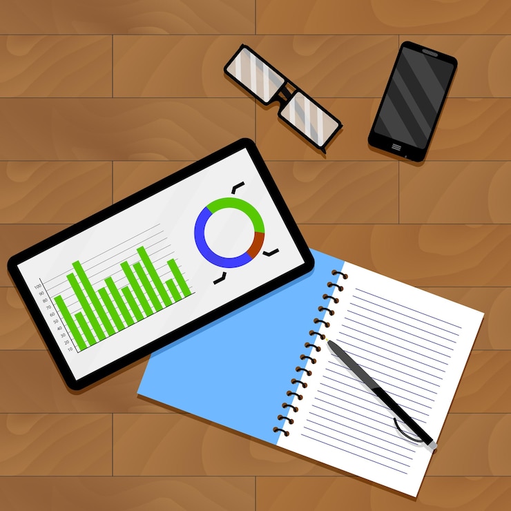 Vector infographic on table