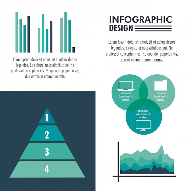 Infographic technology design on blue and white colors 