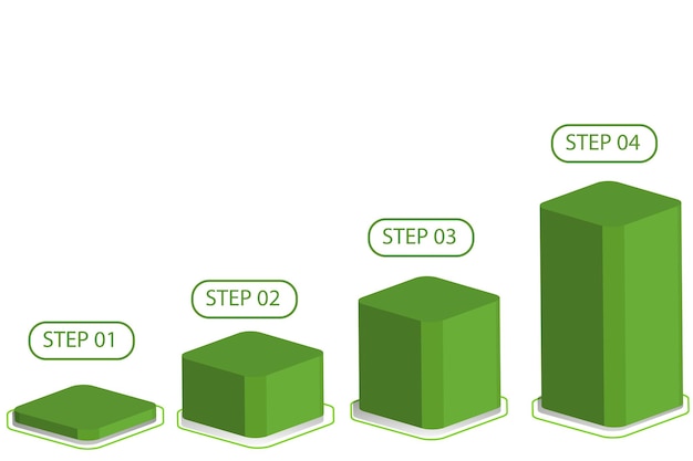 Vector infographic template 5 step for business road to success vector illustration