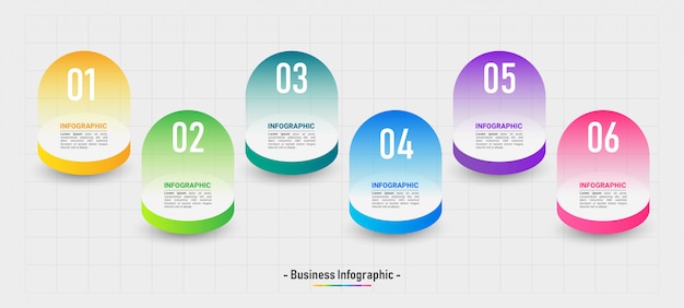 Infographic template 6 options.