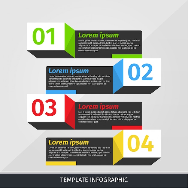 Infographic Template banner with 3d shadow box