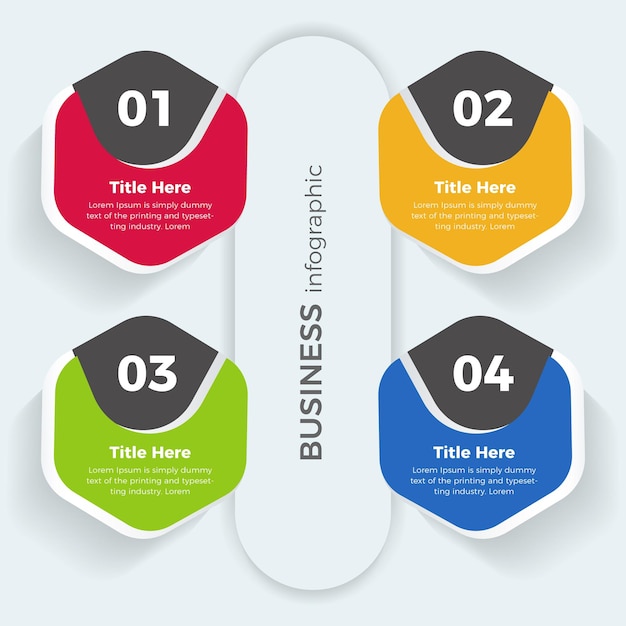 Infographic template business concept with 4 steps