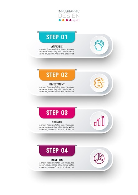 다이어그램과 Infographic 템플릿 비즈니스 개념