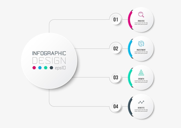 Infographic template business concept with diagram