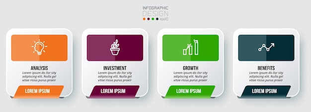 Vettore concetto di business modello infografica con opzione