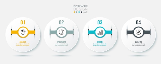 infographic template business concept with step