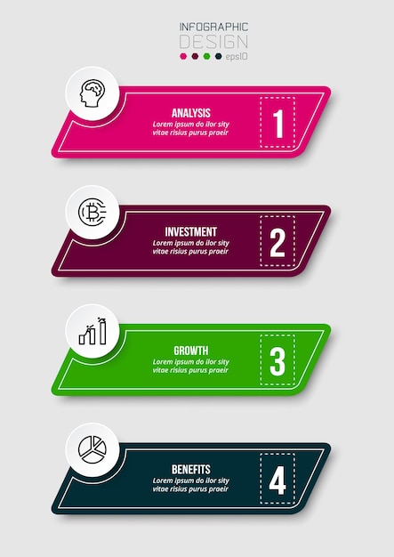 Concetto di business modello infografica con flusso di lavoro