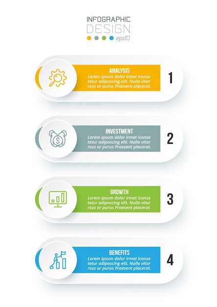 워크플로와 Infographic 템플릿 비즈니스 개념