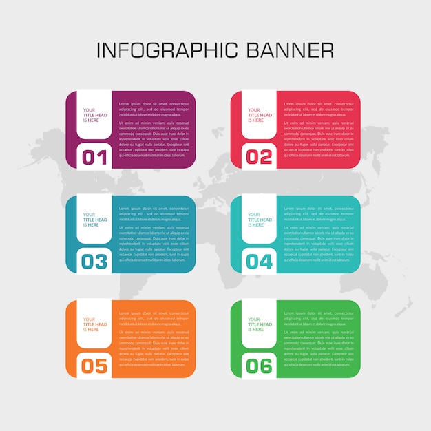 Infographic template business marketing with numbers