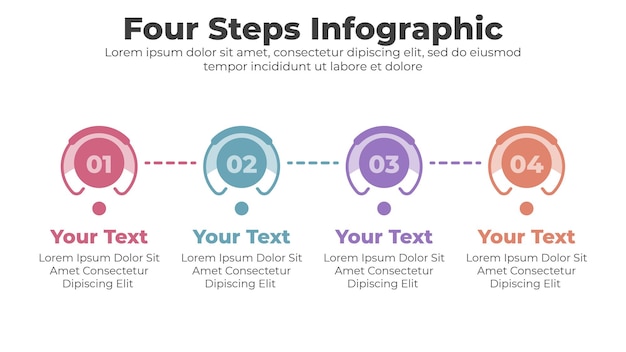 Infographic template for business timeline presentation