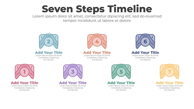 Infographic template for business timeline presentation