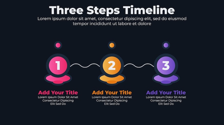 Vector infographic template for business timeline presentation