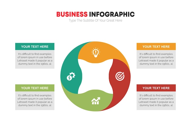 Infographic template design 4 option