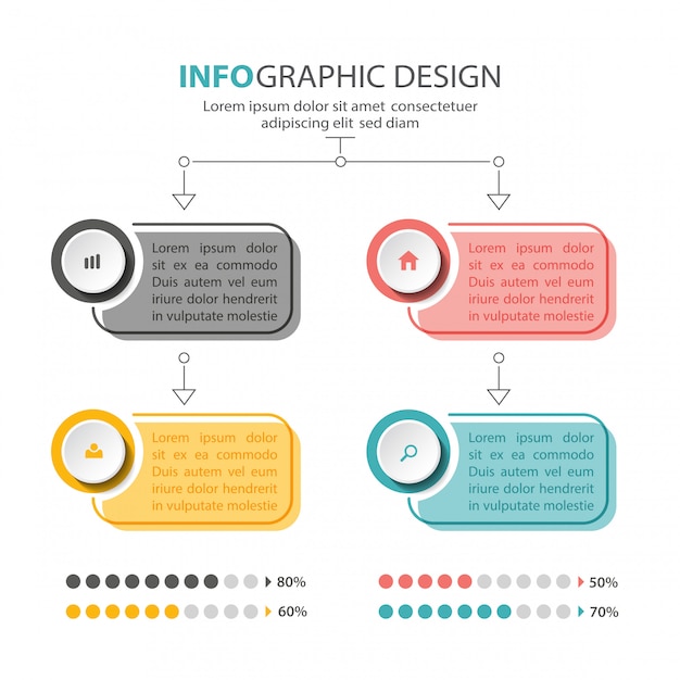 Infographic 템플릿 디자인. 비즈니스 프레젠테이션