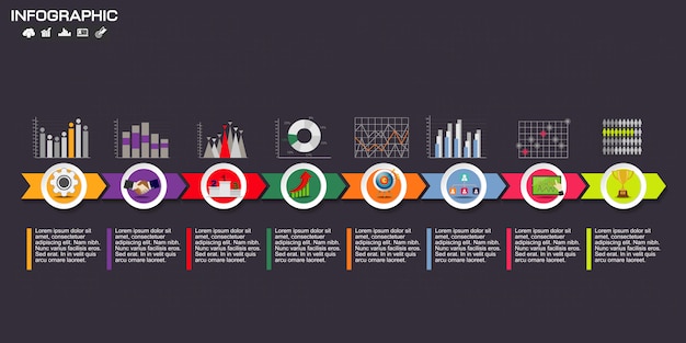 아이콘 및 옵션 Infographic 템플릿 디자인입니다.