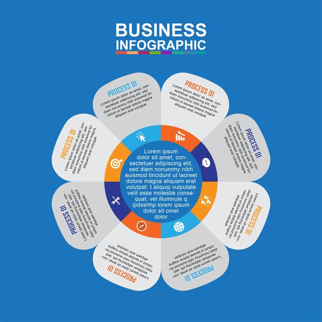 Дизайн шаблона инфографики для вашего бизнеса