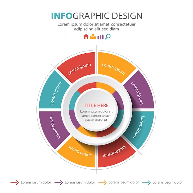 Vettore modello di progettazione infografica