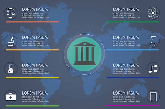 Vector infographic template for education concept student vector