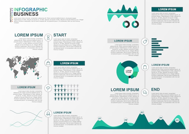 사업 일정에 대 한 Infographic 템플릿