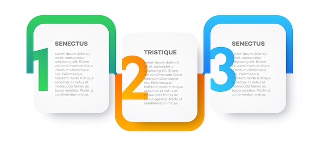 infographic template frame vector timeline process 3 option or step number color style