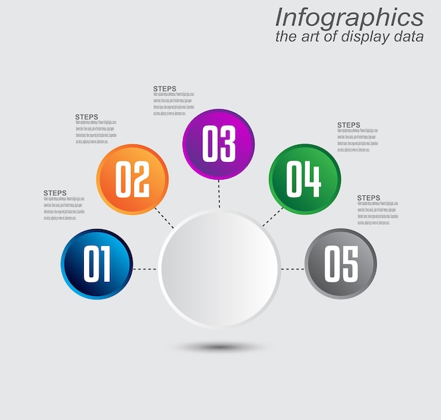 Infographic template for modern data visualization and ranking and statistics